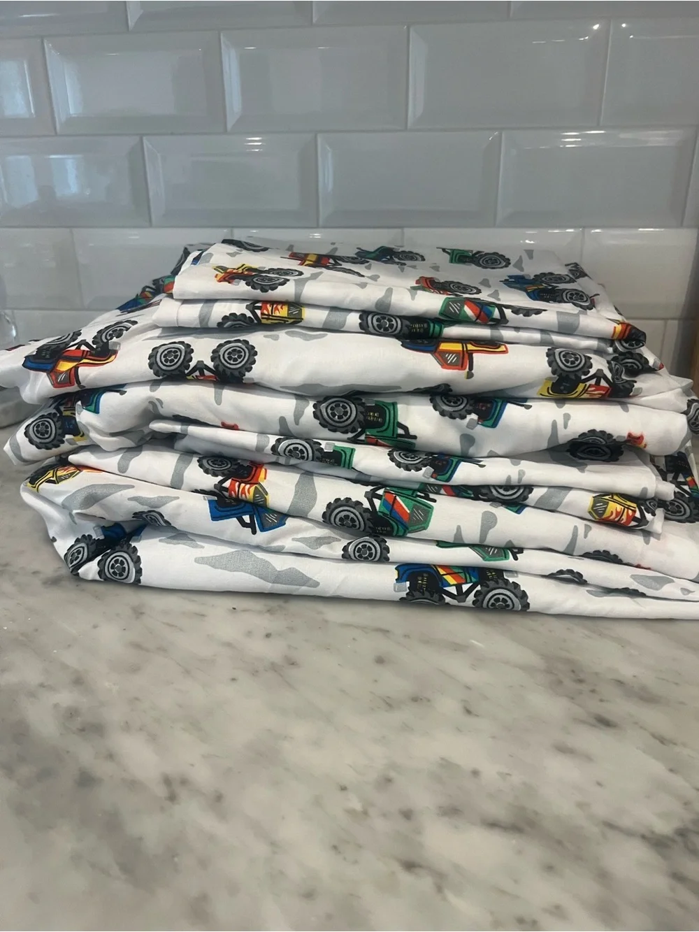 Poppy & Fritz Monster Trucks Microfiber Sheet Sets (Full / Double)